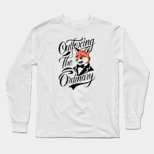 Fox in a bow tie Outfoxing the Ordinary Long Sleeve T-Shirt